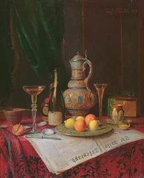 Naturaleza muerta con una botella de champán, 1882